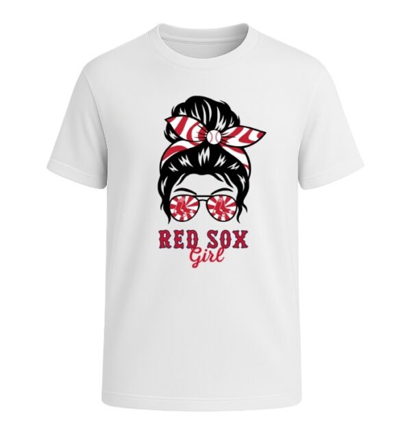 Boston Red Sox Girl Messy Bun Glasses