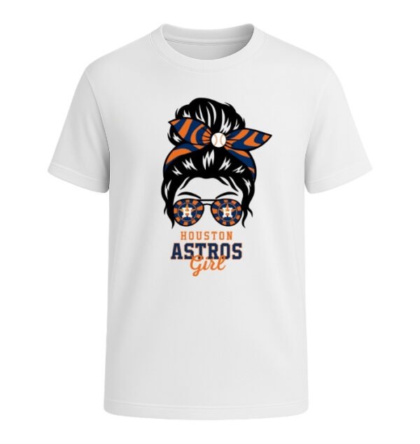 Houston Astros Girl Messy Bun Glasses