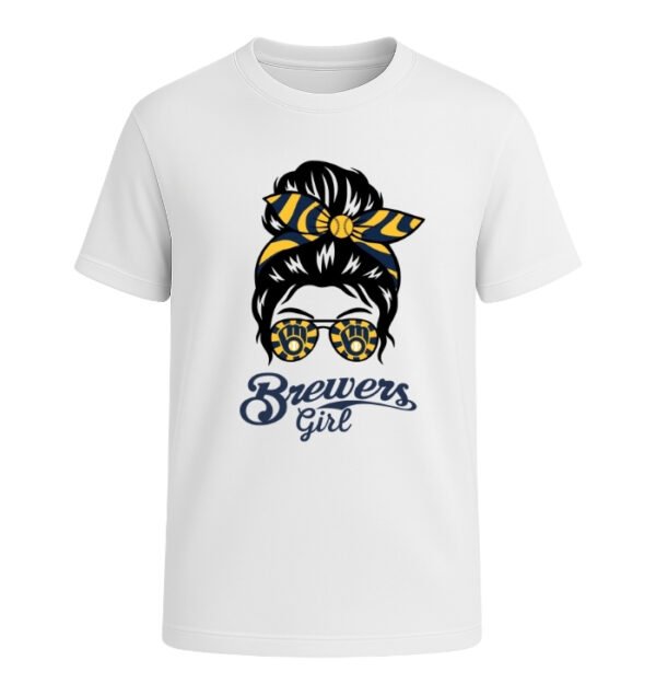Milwaukee Brewers Girl Messy Bun Glasses