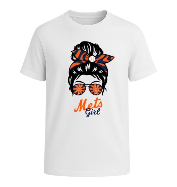 New York Mets Girl Messy Bun Glasses