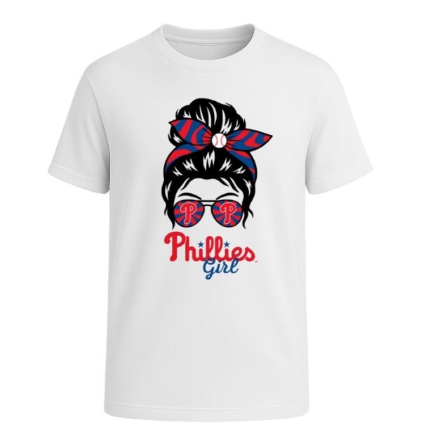 Philadelphia Phillies Girl Messy Bun Glasses
