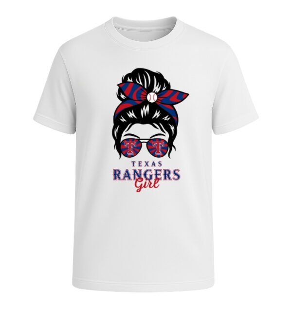 Texas Rangers Girl Messy Bun Glasses