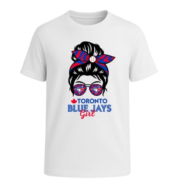 Toronto Blue Jays Girl Messy Bun Glasses