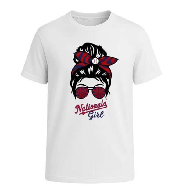 Washington Nationals Girl Messy Bun Glasses