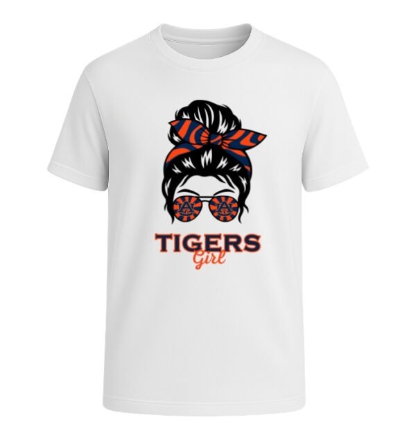 Auburn Tigers Girl Messy Bun Glasses