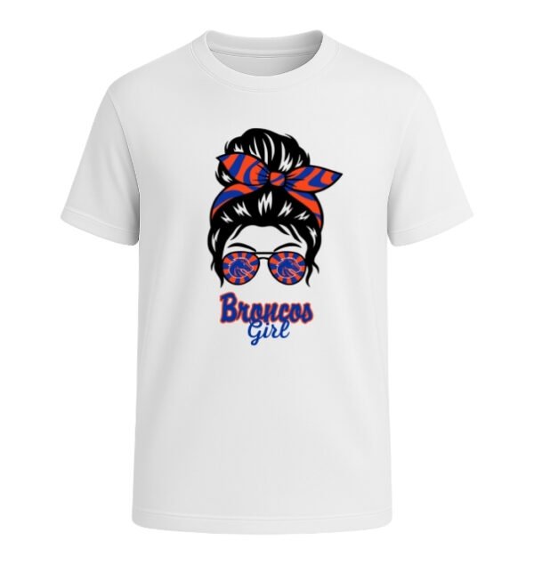 Boise State Broncos Girl Messy Bun Glasses