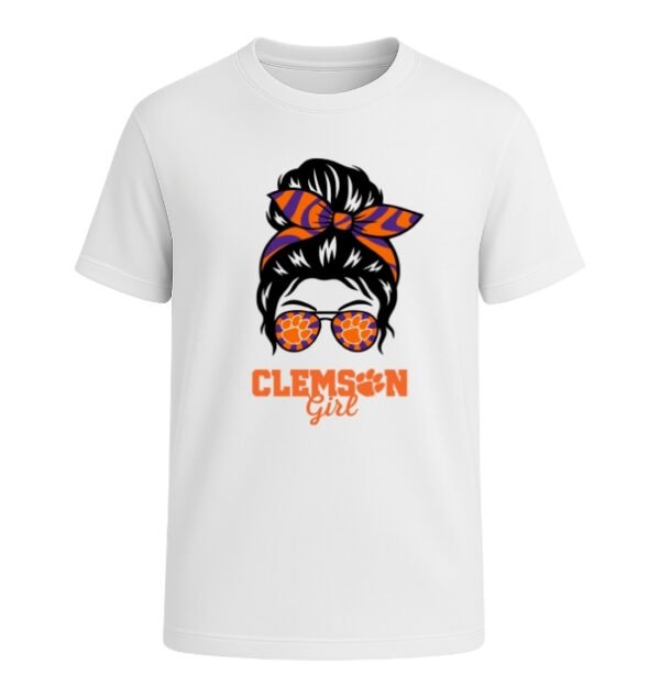 Clemson Tigers Girl Messy Bun Glasses