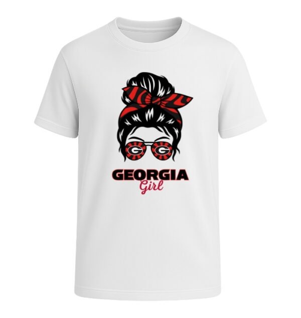 Georgia Bulldogs Girl Messy Bun Glasses