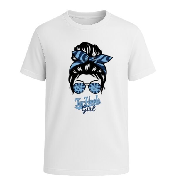 North Carolina Tar Heels Girl Messy Bun Glasses