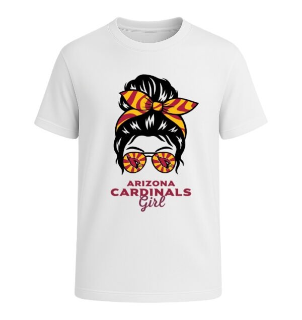 Arizona Cardinals Girl Messy Bun Glasses