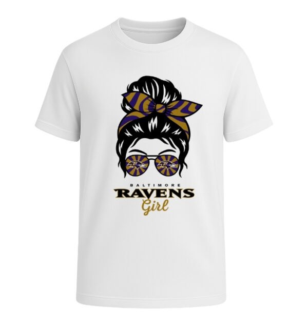 Baltimore Ravens Girl Messy Bun Glasses