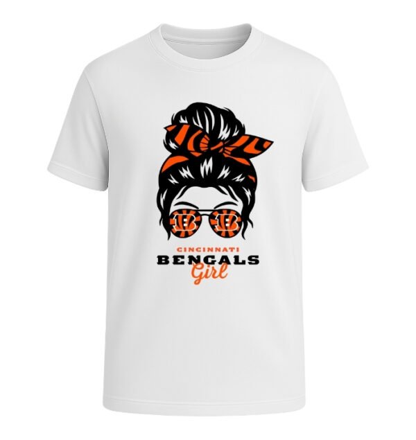Cincinnati Bengals Girl Messy Bun Glasses