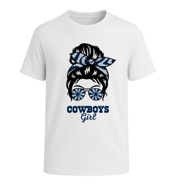 Dallas Cowboys Girl Messy Bun Glasses