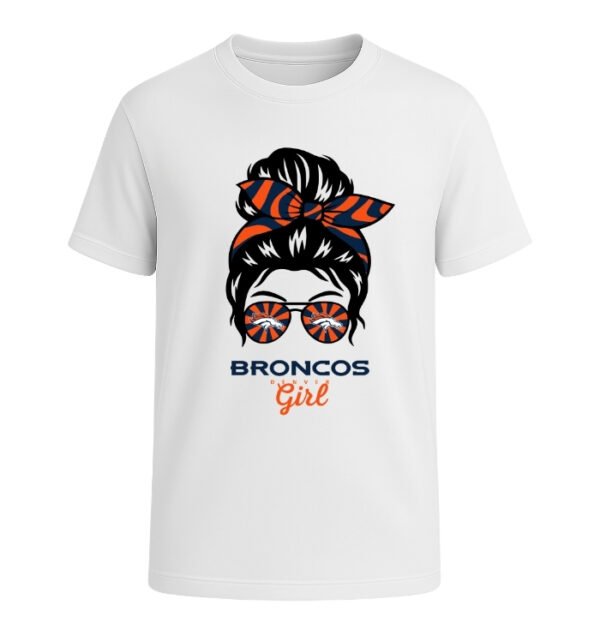 Denver Broncos Girl Messy Bun Glasses