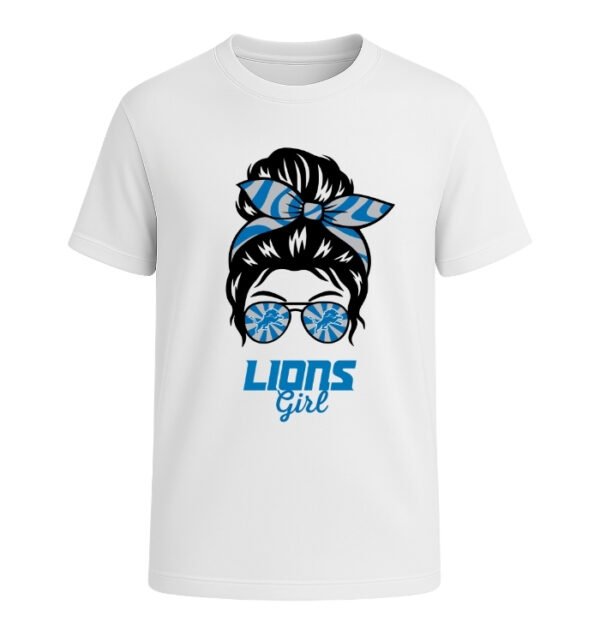 Detroit Lions Girl Messy Bun Glasses