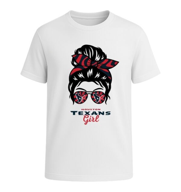 Houston Texans Girl Messy Bun Glasses