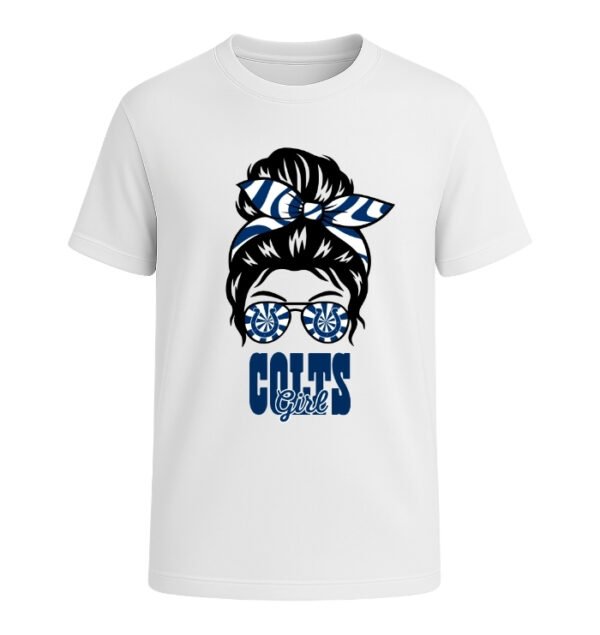 Indianapolis Colts Girl Messy Bun Glasses