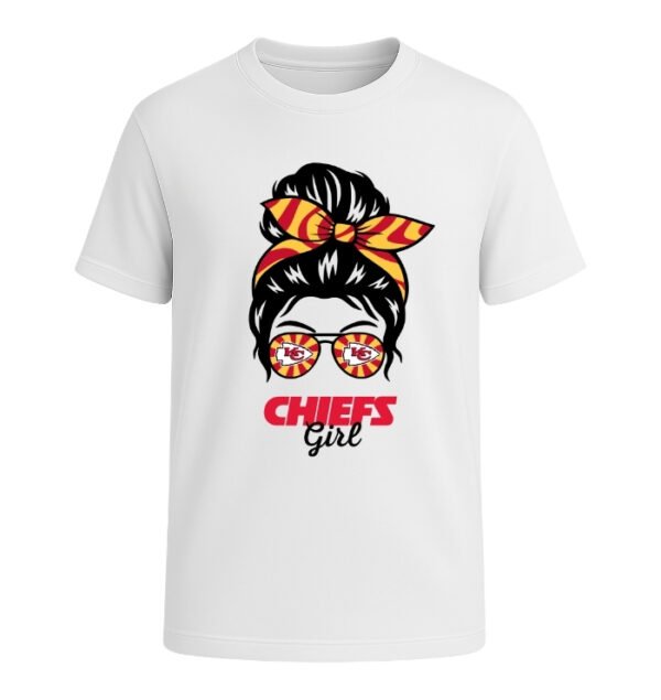Kansas City Chiefs Girl Messy Bun Glasses