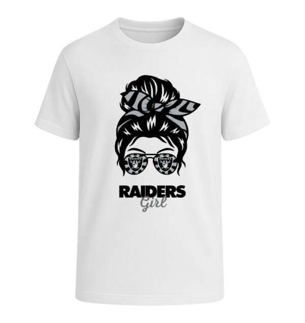 Las Vegas Raiders Girl Messy Bun Glasses