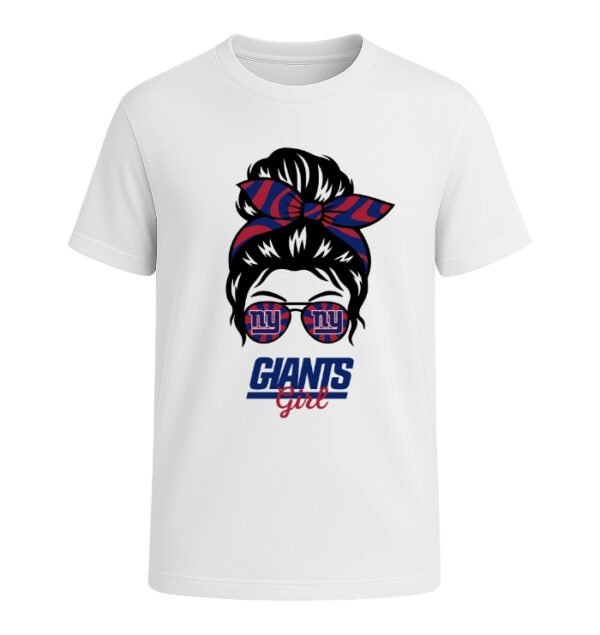 New York Giants Girl Messy Bun Glasses