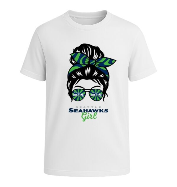 Seattle Seahawks Girl Messy Bun Glasses