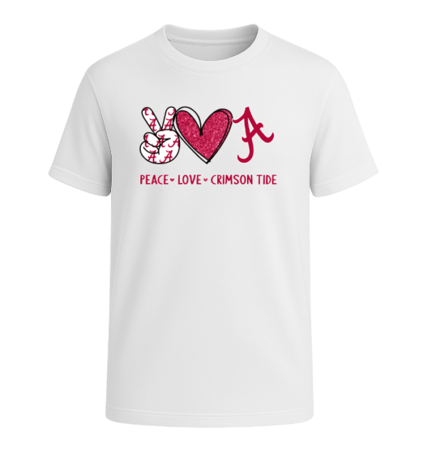 Peace Love Alabama Crimson Tide