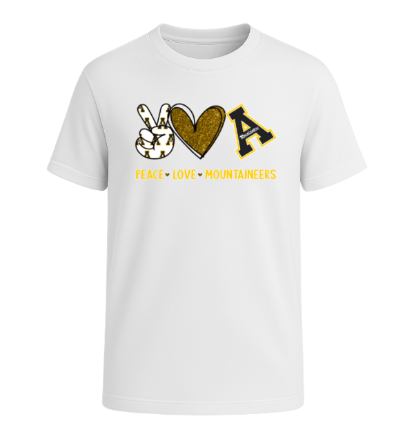 Peace Love Appalachian State Mountaineers