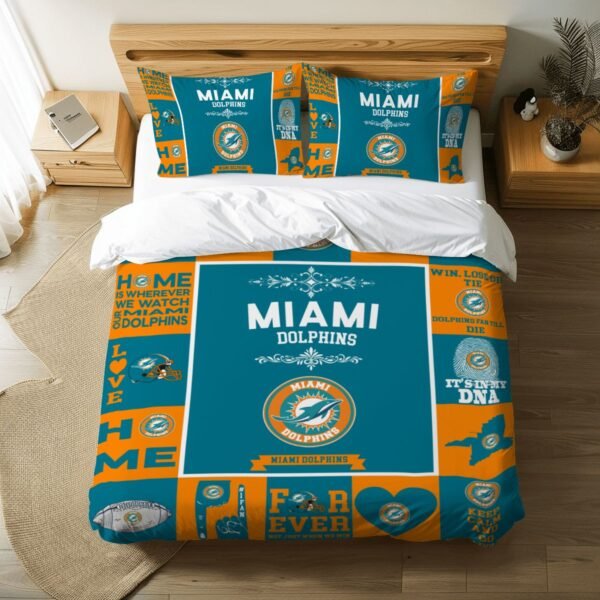 Miami Dolphins Pride Duvet Bedding Set