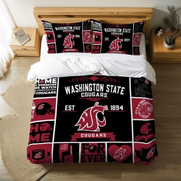 Washington State Cougars Pride Duvet Bedding Set