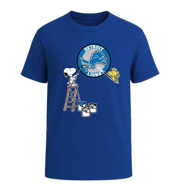 Snoopy Painting Detroit Lions Spirit