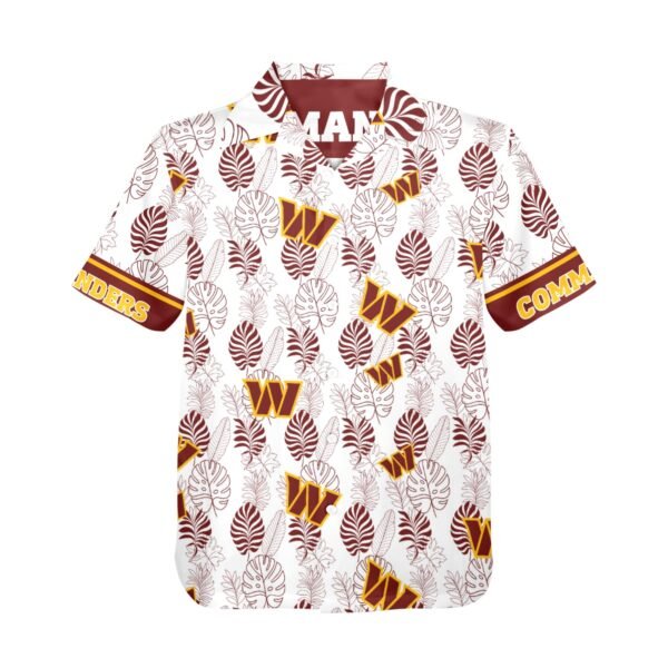 Washington Commanders Tropical Leaf Hawaiian Shirt