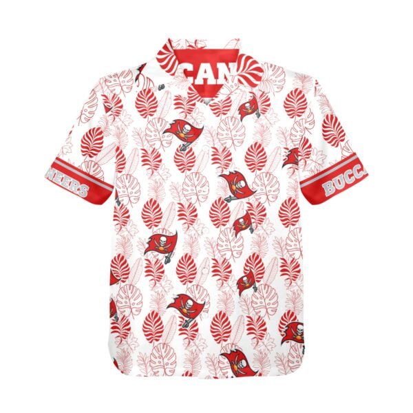 Tampa Bay Buccaneers Tropical Leaf Hawaiian Shirt